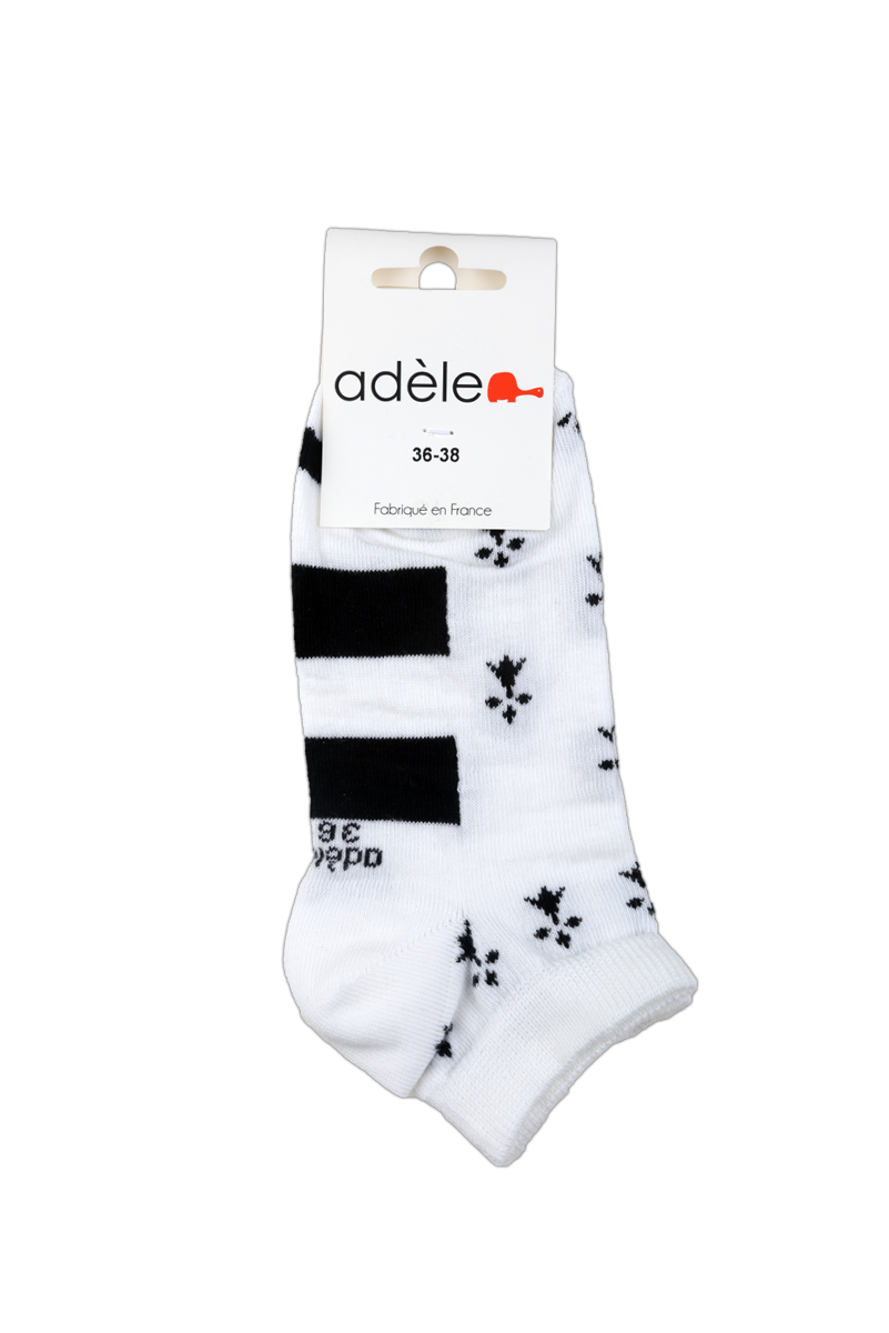 Chaussettes blanches en coton biologique Made in France