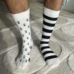 Chaussettes bretonnes dépareillées Gwen ha Du